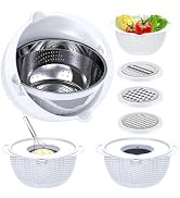 4-1 Colander with Bowl Set - Pasta Strainer - Colander for Kitchen - Strainers and Colanders Rice...