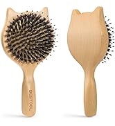 Hair Brush, BESTOOL Small Travel Hair Brushes for Women, Men or Kids, Wooden Toddler Boar Bristle...