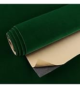 VEELIKE Self Adhesive Green Velvet Flock Liner Contact Paper for Jewelry Drawer Lining 15.7''x118...