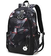 ETAISHOW Geometric-Print Boys Backpack for Elementary Middle School Kids Bookbag School Bag for T...