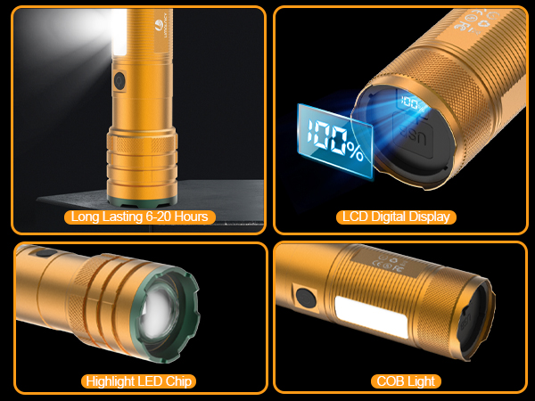 Rechargeable Flashlights High Lumens