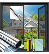 Bloss One Way Privacy Window Film Privacy Film for Glass Windows One Way Mirror Window Film for H...