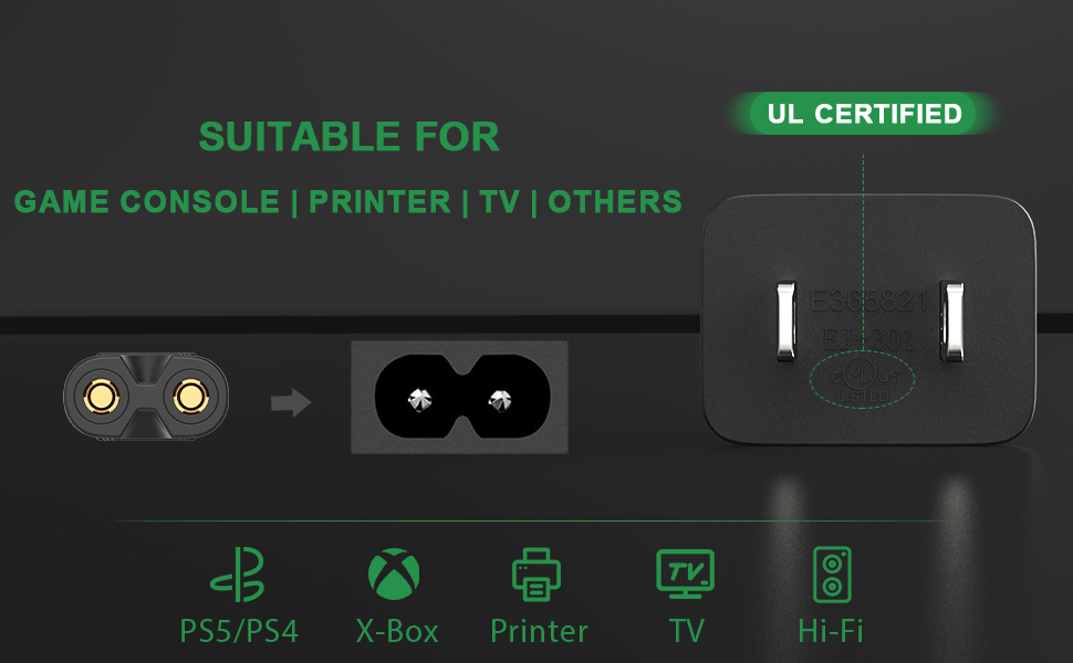 xbox one s power cord xbox one x power cord Canon Hp Epson Brother label printer power cord