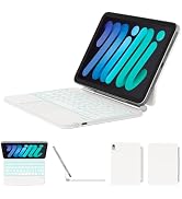 ZYNTHRALIX for iPad mini 7 (A17 Pro, 2024) & Mini 6 (2021) Case with Keyboard, 11-Color Backlit, ...
