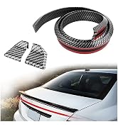 Spoilers for Cars,4.9 Ft Reflective Carbon Fiber Spoiler Rear Spoiler Wing for Car Decorations,Un...