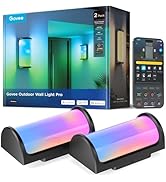 Govee Outdoor Wall Lights Pro, 2 Pack, 2000LM, RGBICWW 72-Zone Customization, Music-Sync, IP67 Wa...