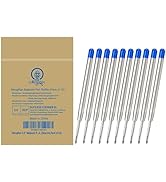 MengRan 3.9'' Ballpoint Ink Pen Refills for Click Pens,1mm Medium Tip,Compatible with Parker Pen ...