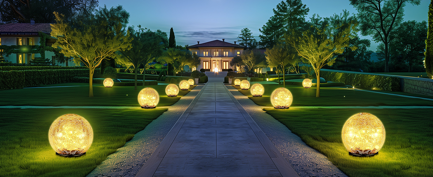 Garden Solar Ball Lights Outdoor Waterproof