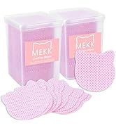 MEKK Lint Free Nail Wipes, 400PCS Cat Shape Nail Polish Remover Wipes,Soft Non-Woven Fabric, Supe...