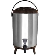 Vollum Stainless Steel Insulated Beverage Dispenser – Insulated Thermal Hot and Cold Coffee Caraf...