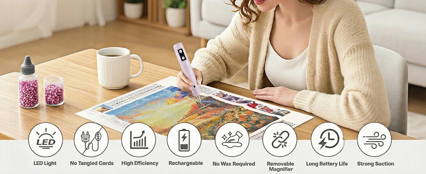 Electric Diamond Art Vacuum Pens