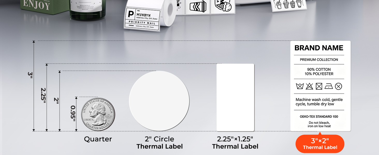 thermal labels 3x2
