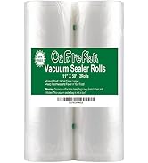 O2frepak 2Pack (Total 100Feet) 11x50 Rolls Vacuum Sealer Bags Rolls with BPA Free,Heavy Duty Vacu...