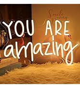 SYLHOME You Are Amazing LED Neon Light Sign 5V Girls Boys Bedroom Living Room Classroom Wall Deco...