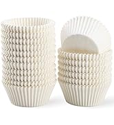 Caperci Standard White Cupcake Liners 500 Count, No Smell, Food Grade & Grease-Proof Baking Cups ...
