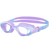 Vvinca Kids Swim Goggles for Age 6-14, Anti-Fog UV Protection Swimming Goggles, Leakproof Pool Go...