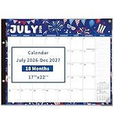 COMIX Desk Calendar 2026-2027, Large 22" x 17" Monthly Desktop Planner Pad with Frosted Cover, 18...