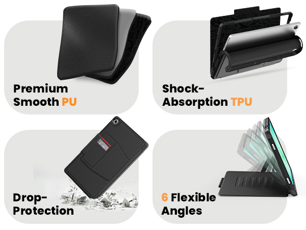 Case for Samsung Galaxy Tab A9+ Plus 11'', Auto Sleep/Wake Case with Magnetic Multi-Angles Stand
