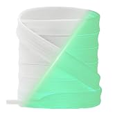 YJRVFINE Flat Luminous Shoe Laces: 2 Pairs Glow in the Dark Shoelaces for Sneakers