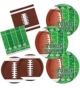 Gatherfun Football Party decorations, Includes football Plates, football Napkins, Cups,and Footba...