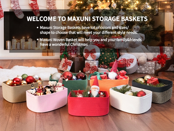 Maxuni 3-Pack Storage Baskets for Organizing