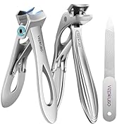 Vepkuso Toenail Clippers & Nail Clippers Set for Seniors - Heavy-Duty Long Handled Toenail Clippe...