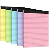 5pcs Legal Pads 8.5 x 11, Notepads 8.5 x 11 Inch,30 Sheets/Pack, Color Note Pads Clear Print Writ...