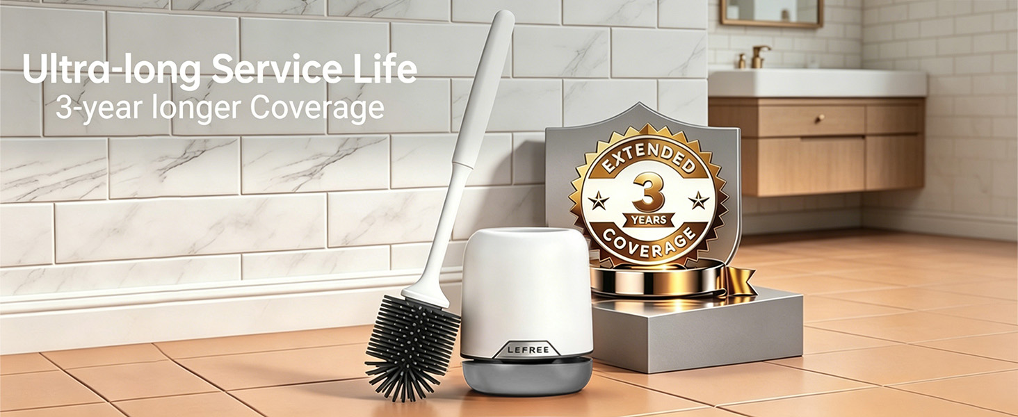silicone toilet brush and holder set
