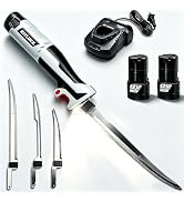 KITLUCK Cordless Electric Fillet Knife - 12V Cordless Fishing Knife with 6'', 8'' and 10'' Stiff ...