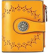 Tipmile Small Wallet for Women Bifold RFID Blocking Card Holder Leather Wallets with Zipper Coin ...