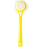 Shower Body Brush with Superfine Bristles and Loofah,Super Soft Nylon Bristles Short Handle Doubl...