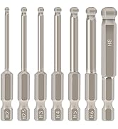 7pcs Metric Ball End Hex Screwdriver Bit Set Magnetic Ball Head Allen bits 2MM 2.5MM 3MM 4MM 5MM ...