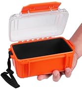 Hlotmeky Small Waterproof Box Dry Box Waterproof Containers with Padding Protective Case Small Wa...