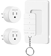 Remote Control Outlet, WILAWELS Wireless Light Switch with Magnetic Base, On Off Remote Outlet Sw...