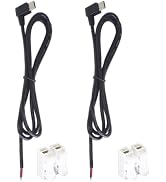 ELNONE 2PCS USB Type C Pigtail 2 Wire Left Right Direction,1M/3.3Feet USB C to 2 Pin Bare Wire Op...