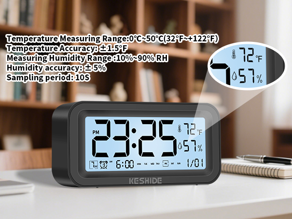 digital clock with temperature