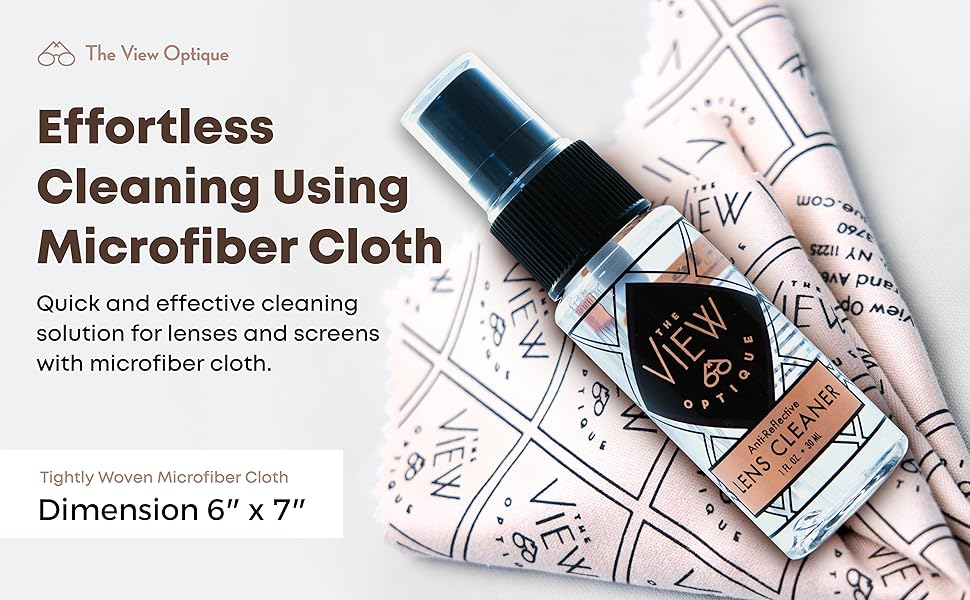 1oz lens spray with microfiber cloth