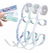 Phomemo D30 D35 Q31 Q32 Q30S Q30 Label Maker Tape, Black on Colorful Starry Sky Patterns Sticker ...