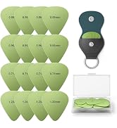 New bee 16pcs Nylon Guitar Picks with Storage Box & Holder, Matte Non-Slip Plectrums for Acoustic...
