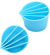 Split Cup for Paint Pouring, Reusable Silicone Split Paint Pouring Cup 5 Chamber Pouring Cup for ...
