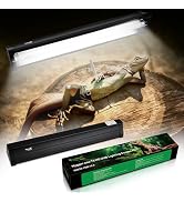 UVB Light for Reptiles Bearded Dragon, T8 UVB Reptile Light Fixture HO UVB Bulb Lighting Combo Ki...