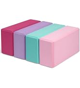 Yoga Blocks 4 Pack - EVA Foam Blocks for Pilates Workout, Stretching, Meditation - Yoga Block for...