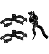 VIVIDA 1-3/8" Black Chain Link Gate Hinge & Latch Kit, Include 1-3/8" Gate Hinge Kit and Fence Fo...
