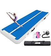 AWSUM Inflatable Gymnastics Mat 10ft/13ft/16ft/20ft/23ft Training mat 4/8 inches Thick tumbling m...