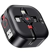 ASICEN Retractable Charging Cable, 3 in 1 Multi Charging Cable Coiled Car Charger,Multiple Fast C...