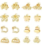 CWJCYTNSN 16PCS Small Hair Clips Gold Mini Metal Hair Claw Clips Tiny Hair Clips for Thin Thick H...