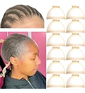 FDBJulyy 12 Pcs Transparent HD Wig Cap,Transparent HD Wig Caps for Women Wig Cap Stocking Cap She...