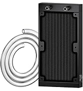 DIYhz Water Cooling Computer Radiator, 12 Pipe Aluminum Heat Exchanger Liquid Cooling Radiator He...