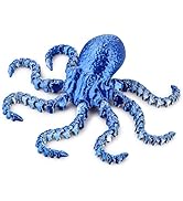 ATESSON 3D Printed Octopus,3D Printed Animals,3D Printed Toys Flexible Joints 3D Octopus,Home Off...