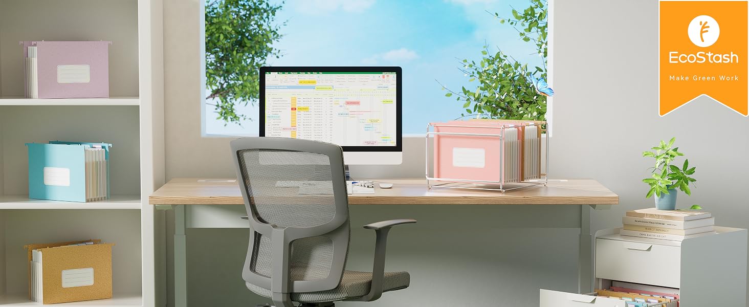 Wheat Straw Expanding Hanging File Folders